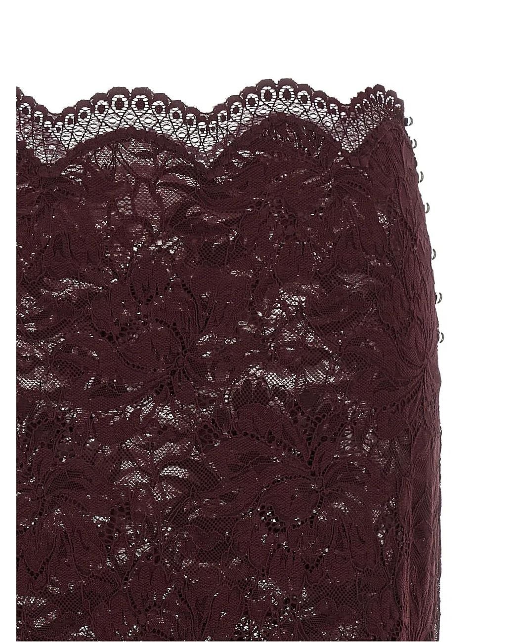 Rabanne Purple Lace Skirt