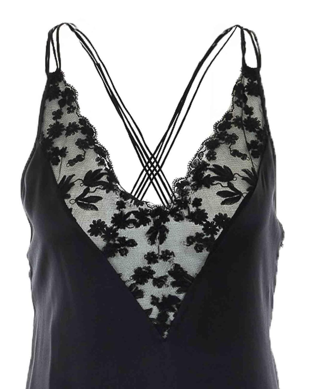 Fendi Black Silk And Lace Dress
