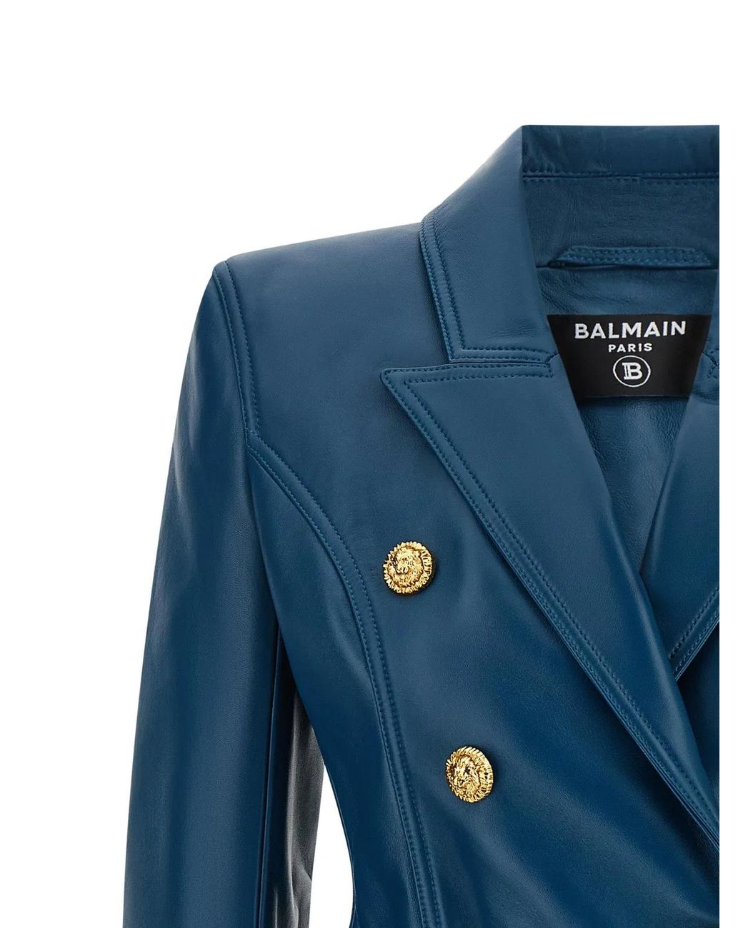 Balmain Blue 'Testa Di Leone' Blazer