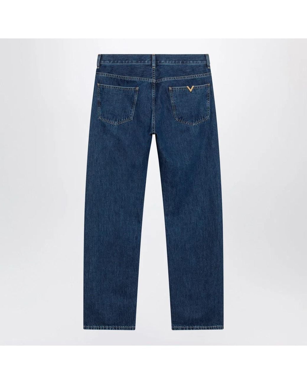 Valentino Blue Jeans With Vlogo Detail for men