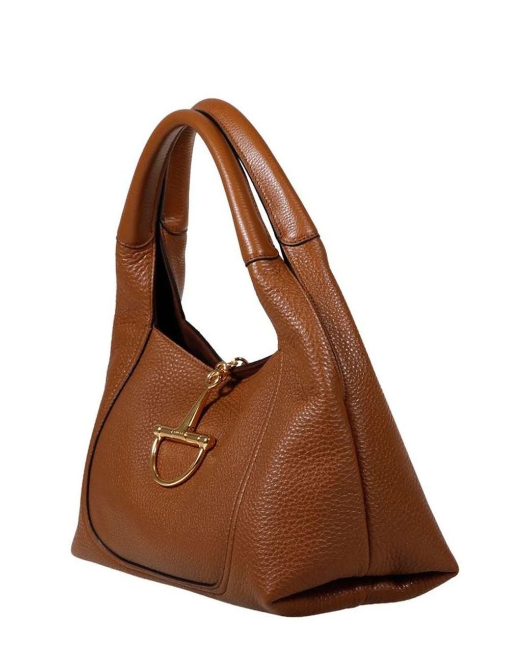 Gucci Brown Softbit Brainy Calfskin Handbag