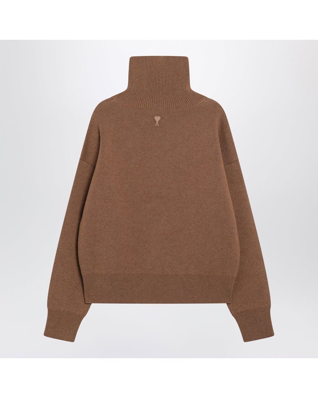 AMI Brown Camel Wool Sweater
