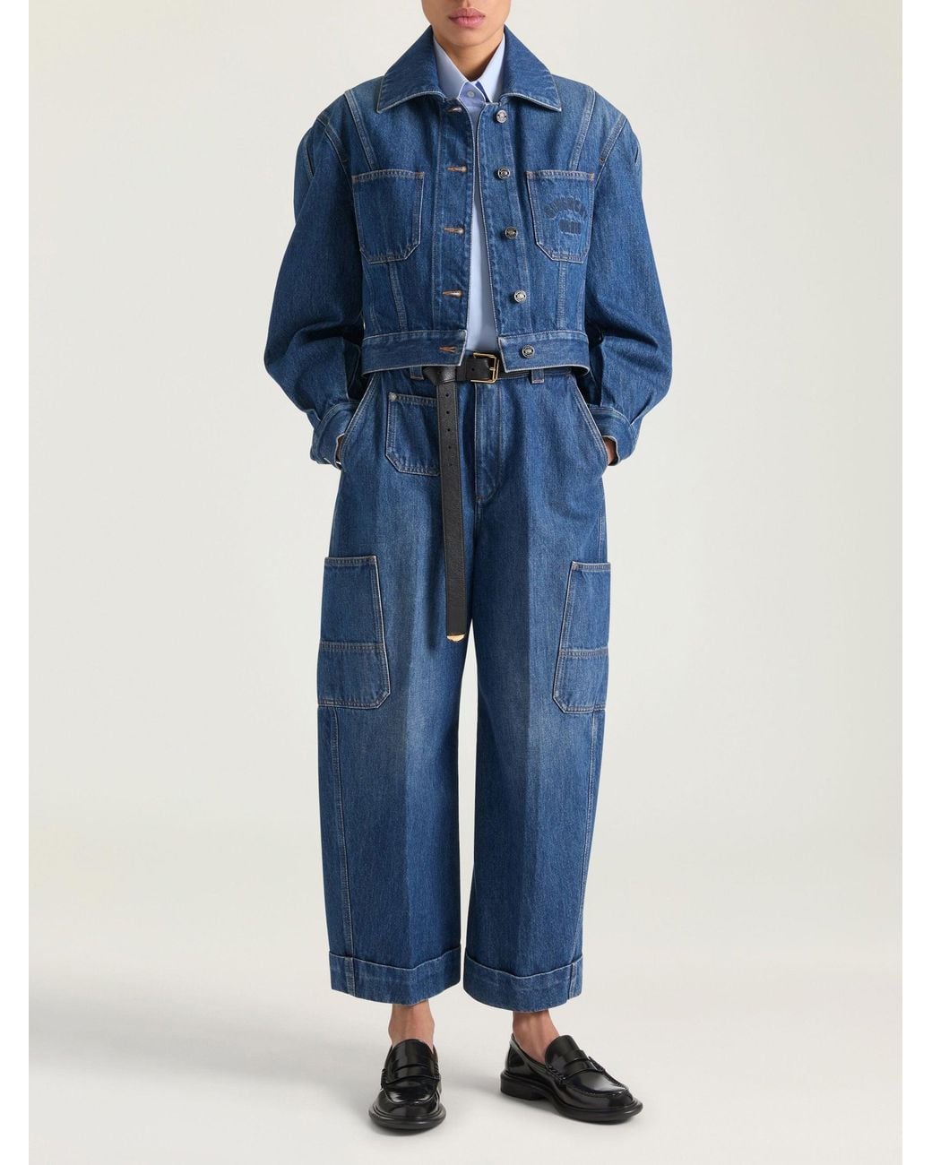 Givenchy Blue Cropped Denim Jacket