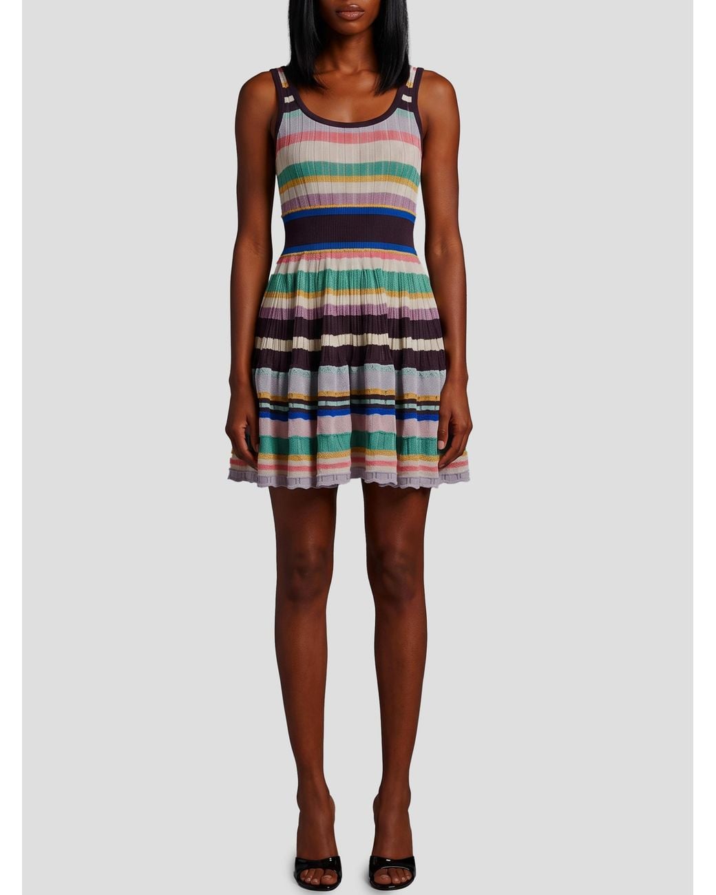 Alaïa Black Scoop Neck Mini Dress