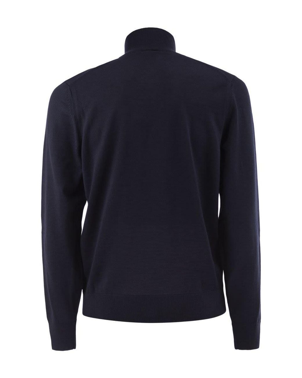 Boss Blue Pure Virgin Wool Zip-Up Cardigan for men