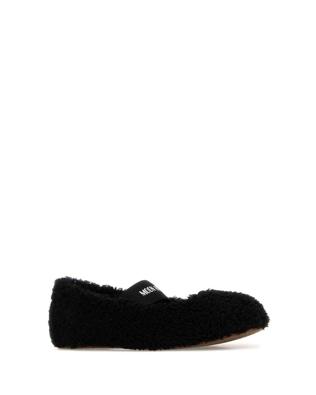 Moon Boot Black Shearling Ballerina