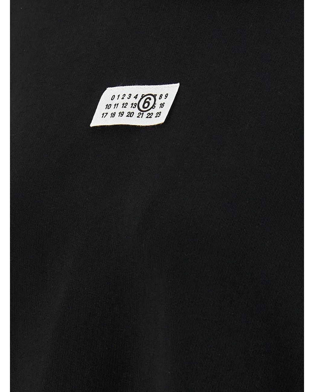 MM6 by Maison Margiela Black 'Numeric Signature Mm6' Hoodie