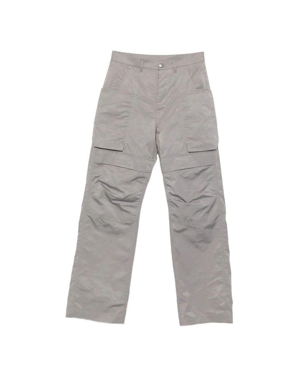 Rick Owens Gray Multi-Pocket Cargo Pants for men