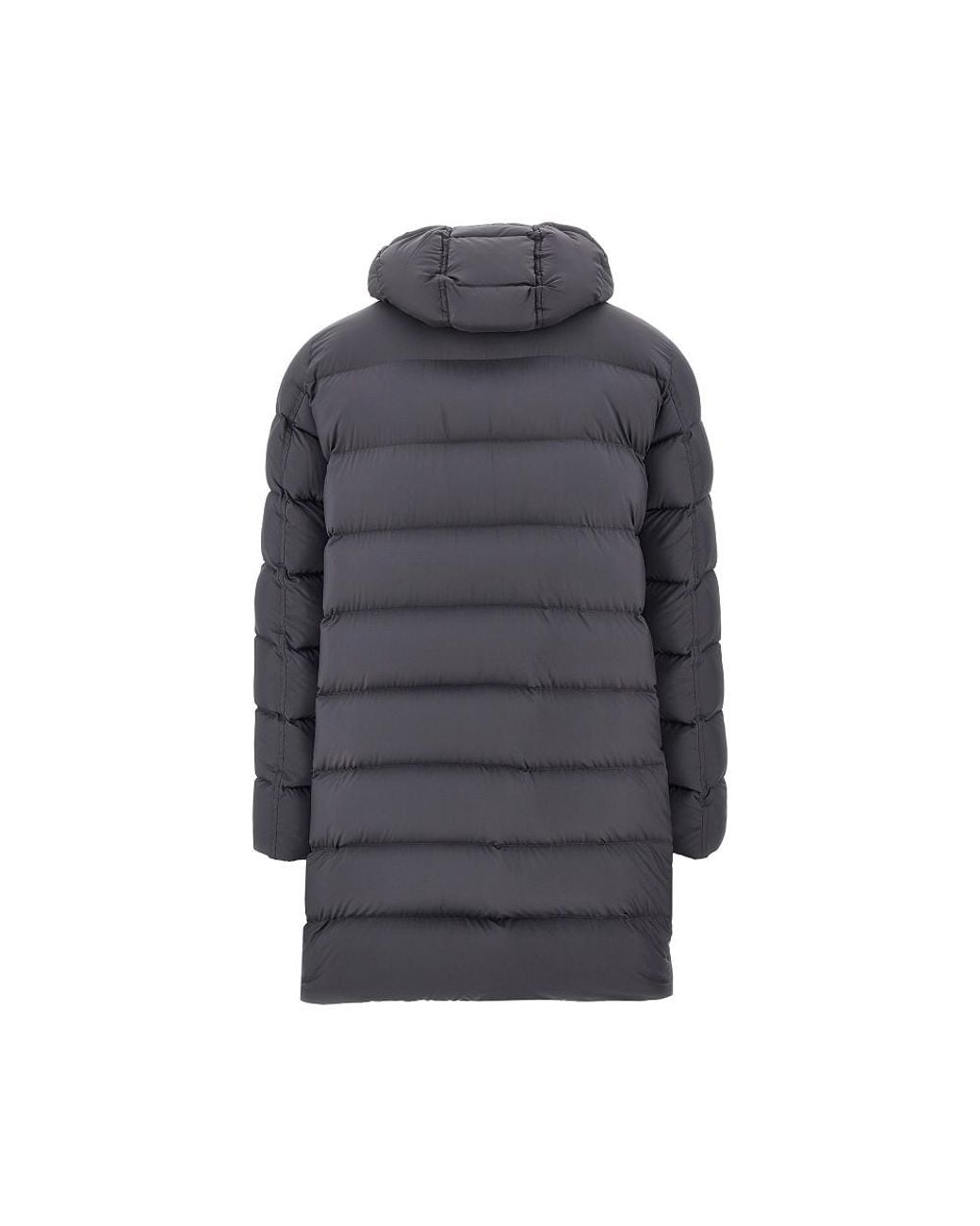 Herno Gray Nylon Microfiber Goose Down Parka Coat for men