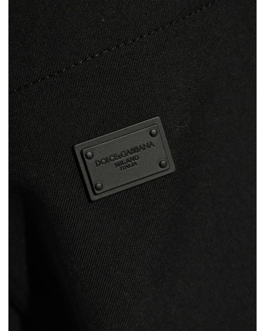 Dolce & Gabbana Black Belted V Neck Tricot Sweater for men