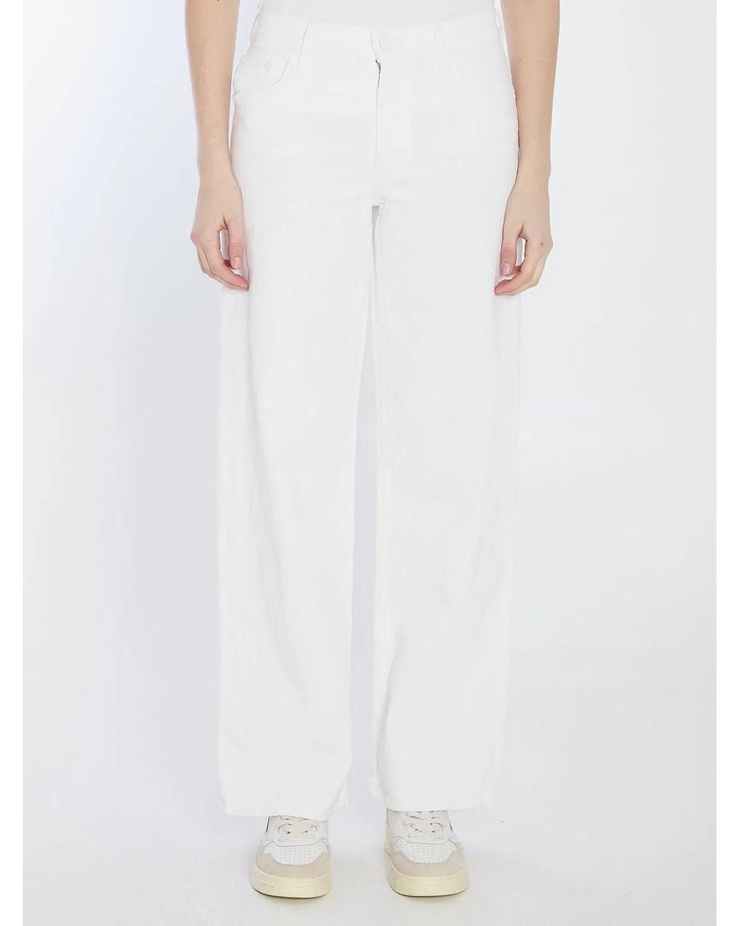 Mother White The Spinner Zip Sneak
