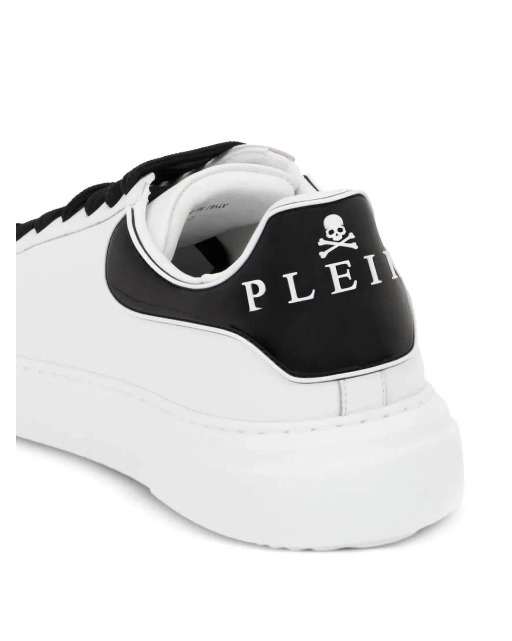 Philipp Plein White Big Bang Runner Logo Sneakers for men