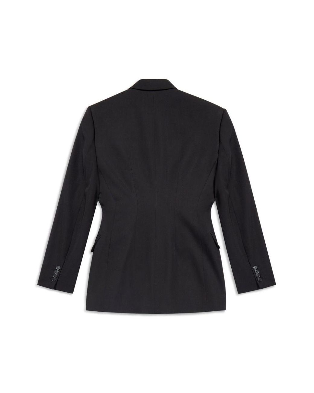 Balenciaga Black Cinch-Waist Mini Jacket