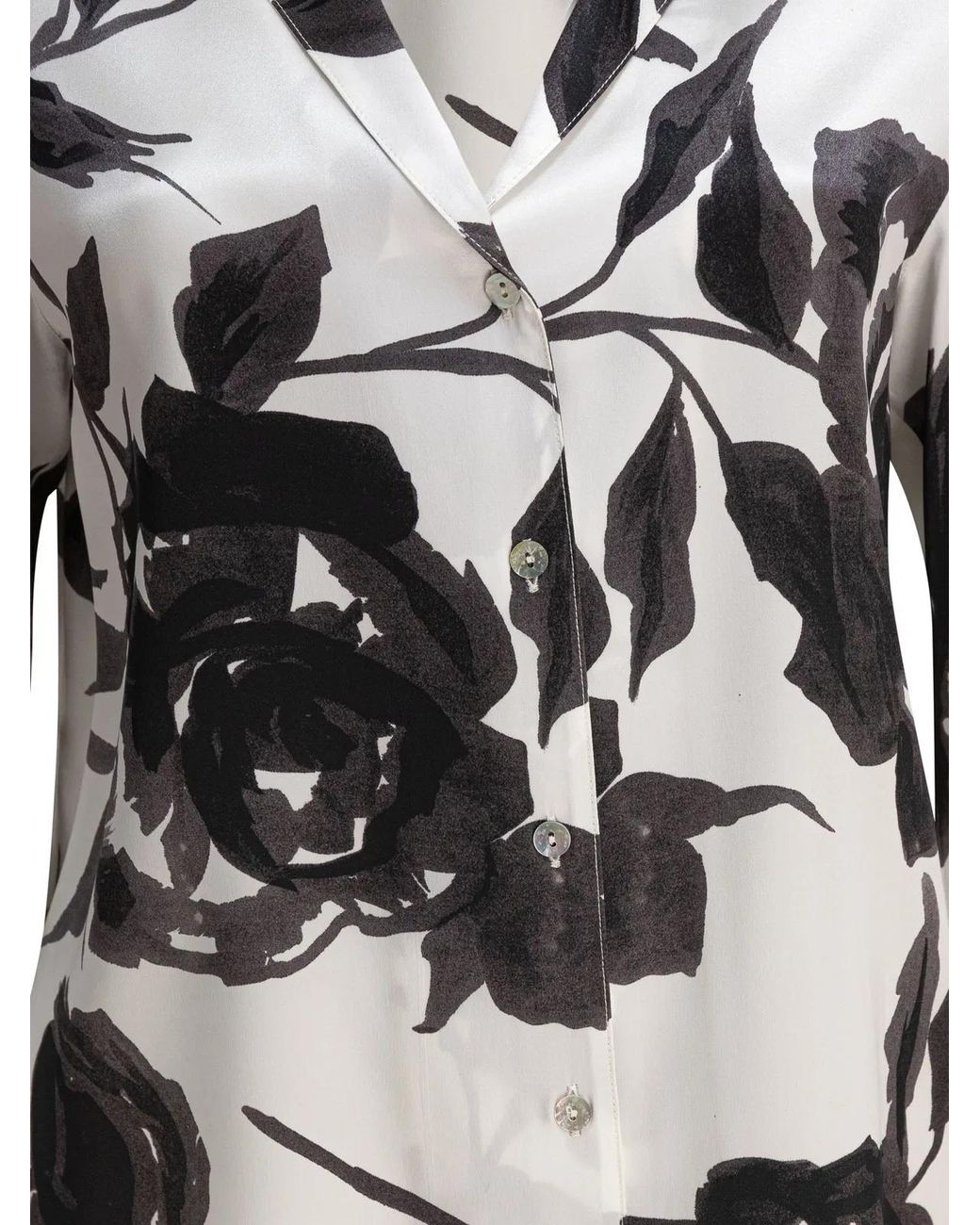 SLEEP NO MORE Gray Silk Shirt