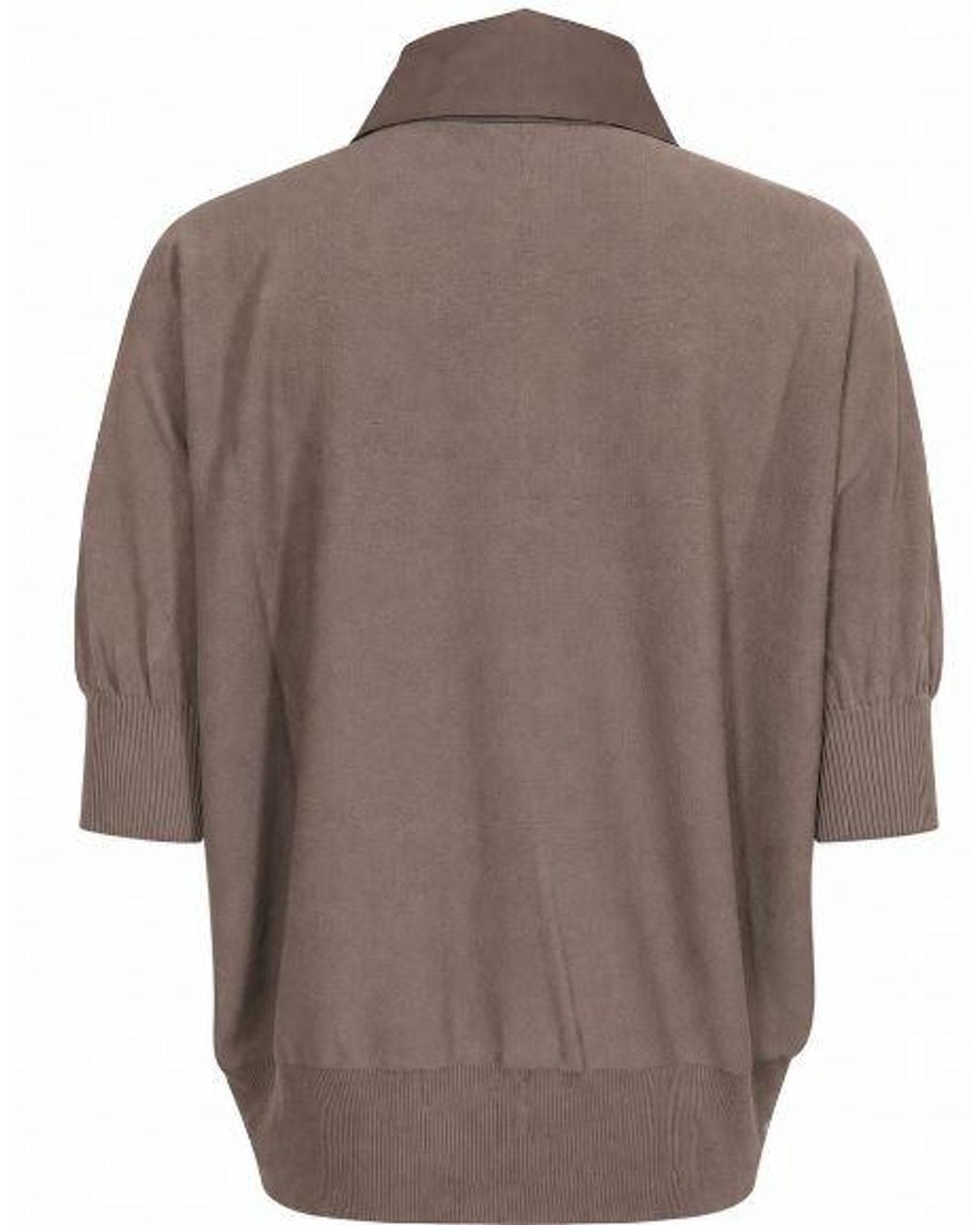 D.exterior Brown D Exterior Viscose Polyamide T Shirt
