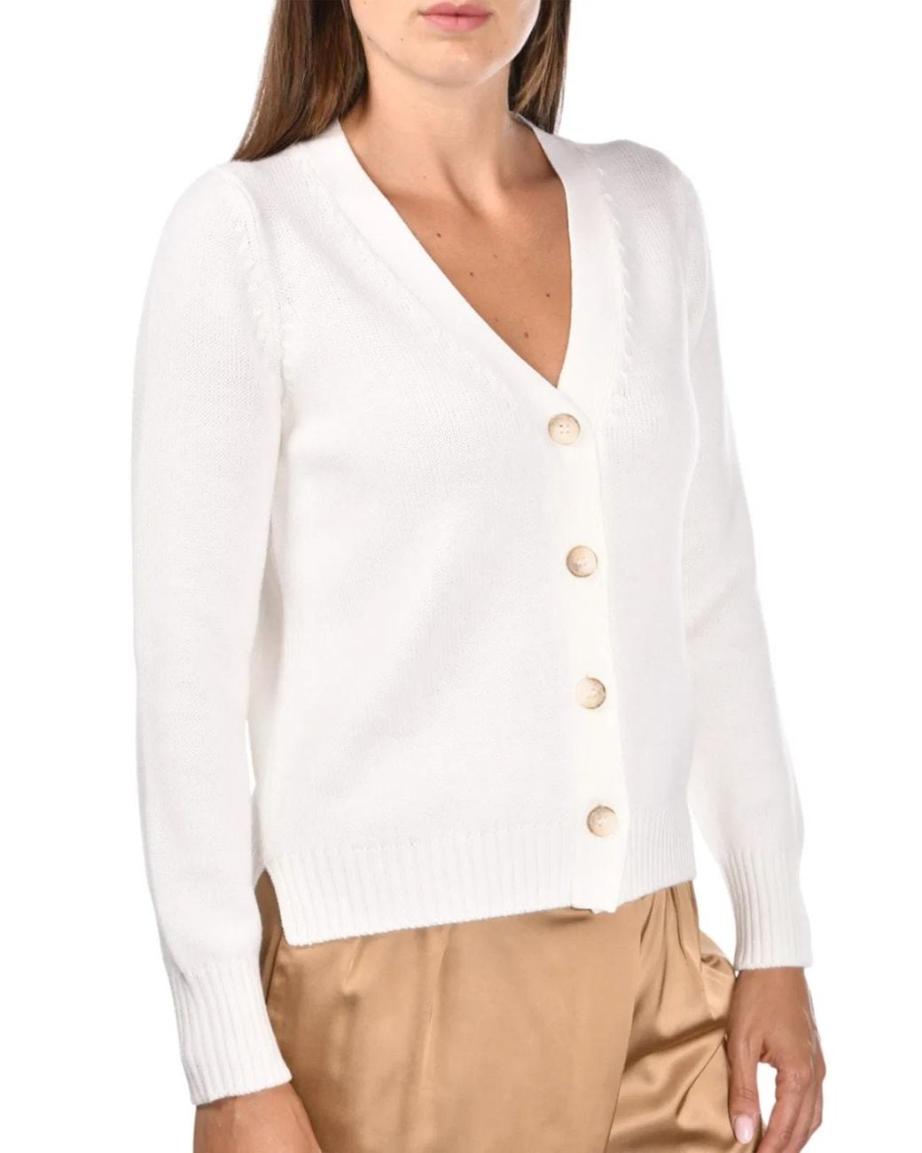 Gran Sasso White Cardigan
