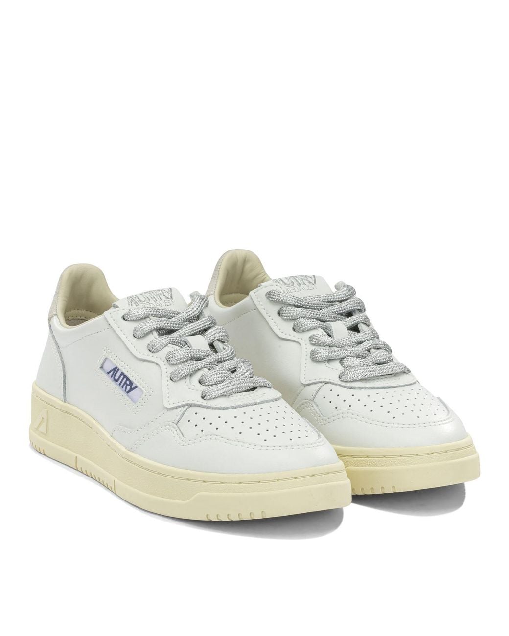 Autry White "Medalist Low" Low-Top Sneakers