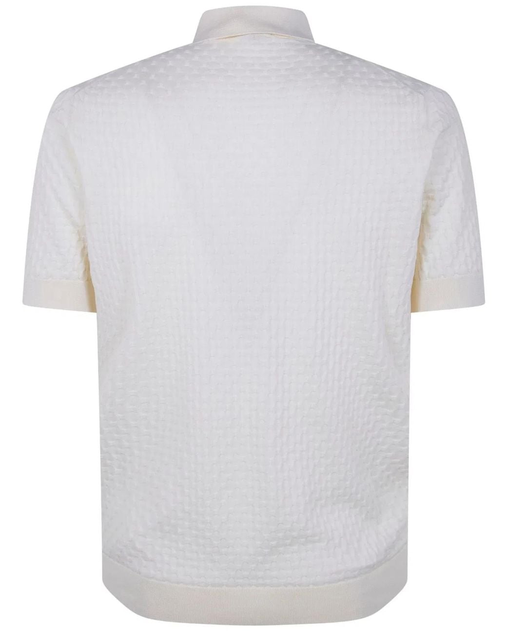 FILIPPO DE LAURENTIIS White Short Sleeves Polo Shirt for men