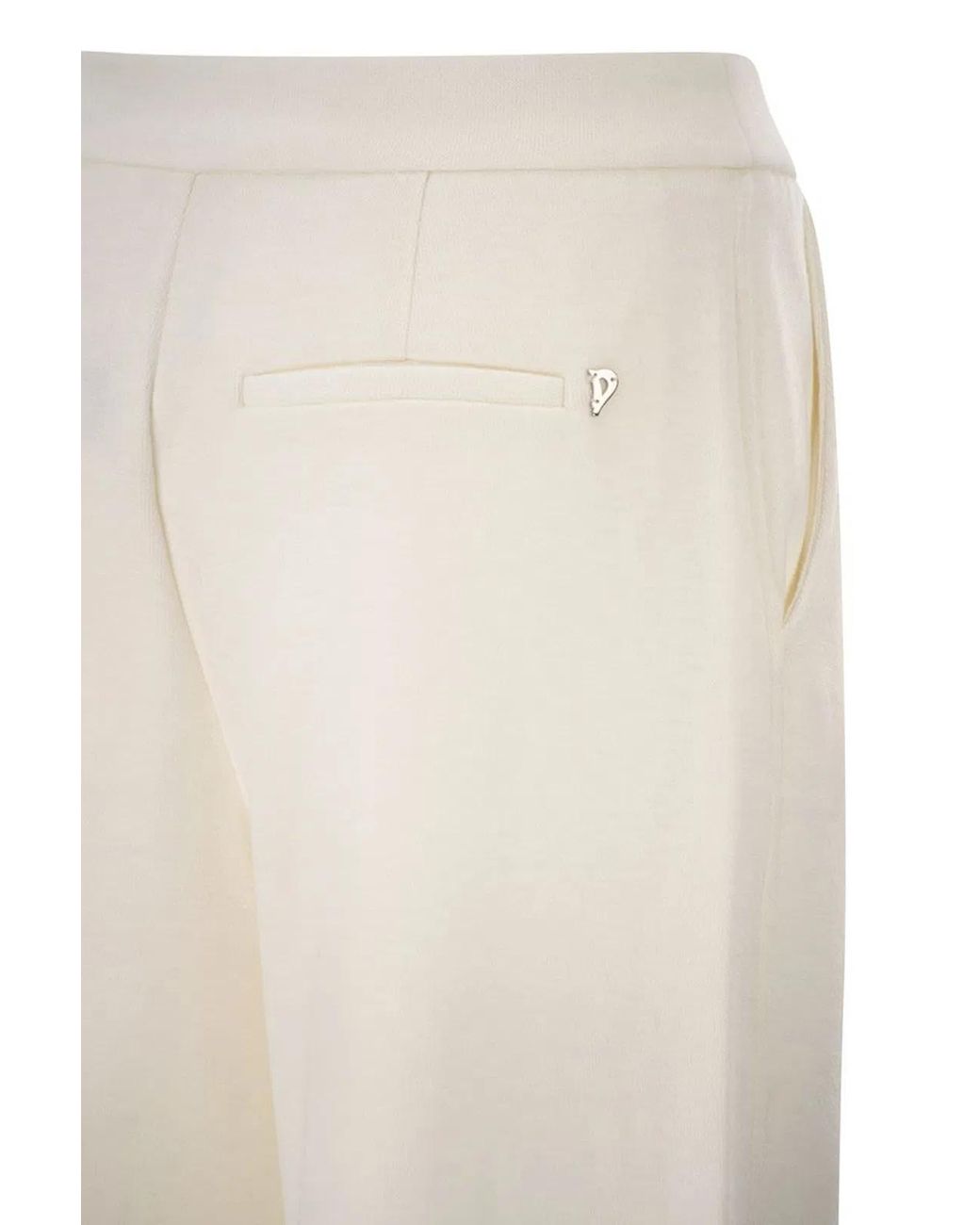Dondup White Wide Leg Trousers