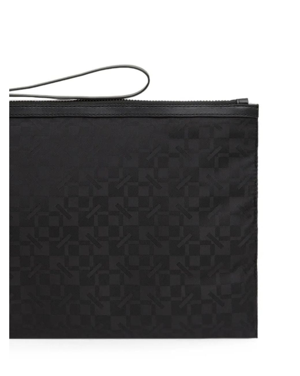 KENZO Black 'Gram' Large Clutch for men
