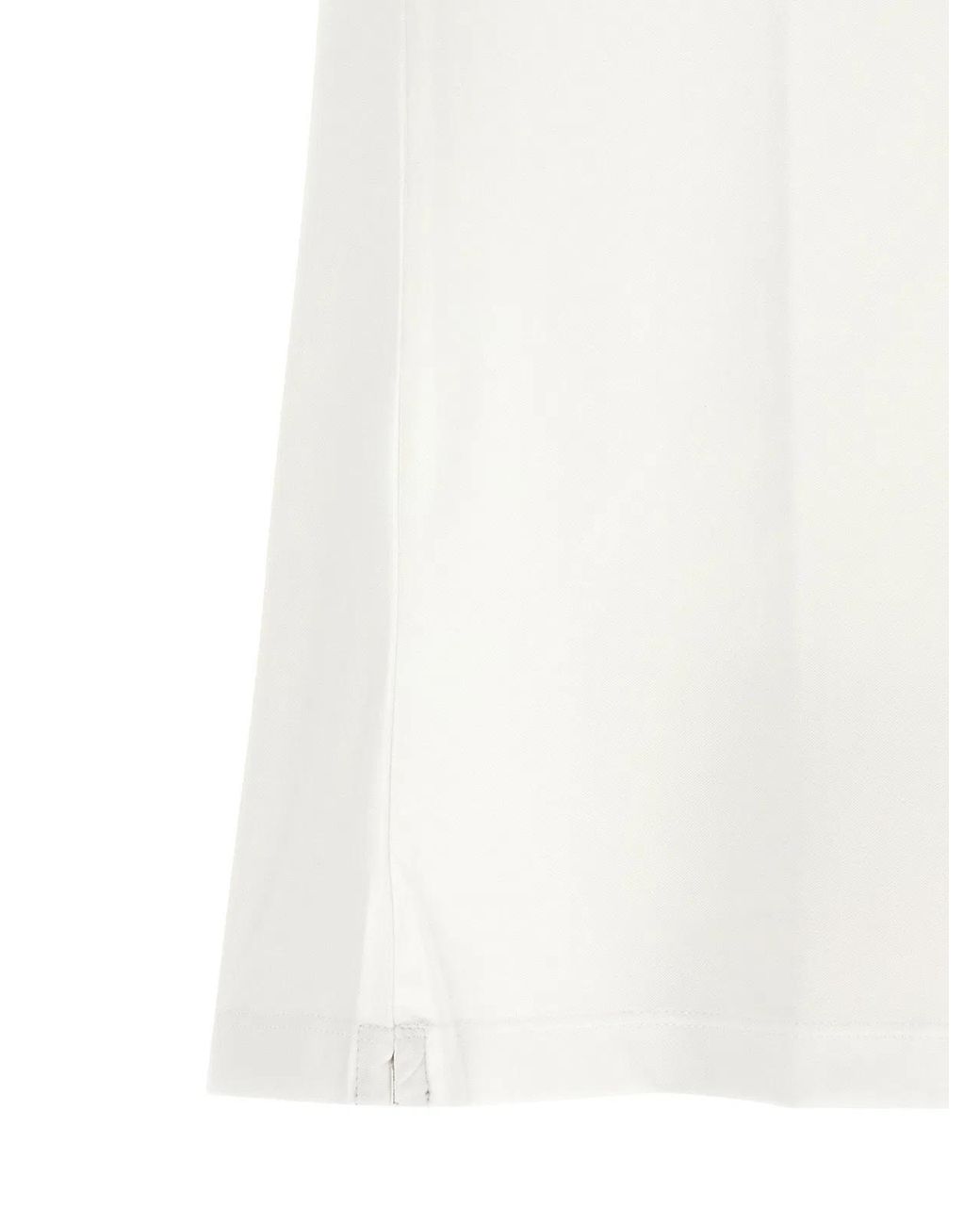 Brunello Cucinelli White Techno Piquet Polo Shirt for men