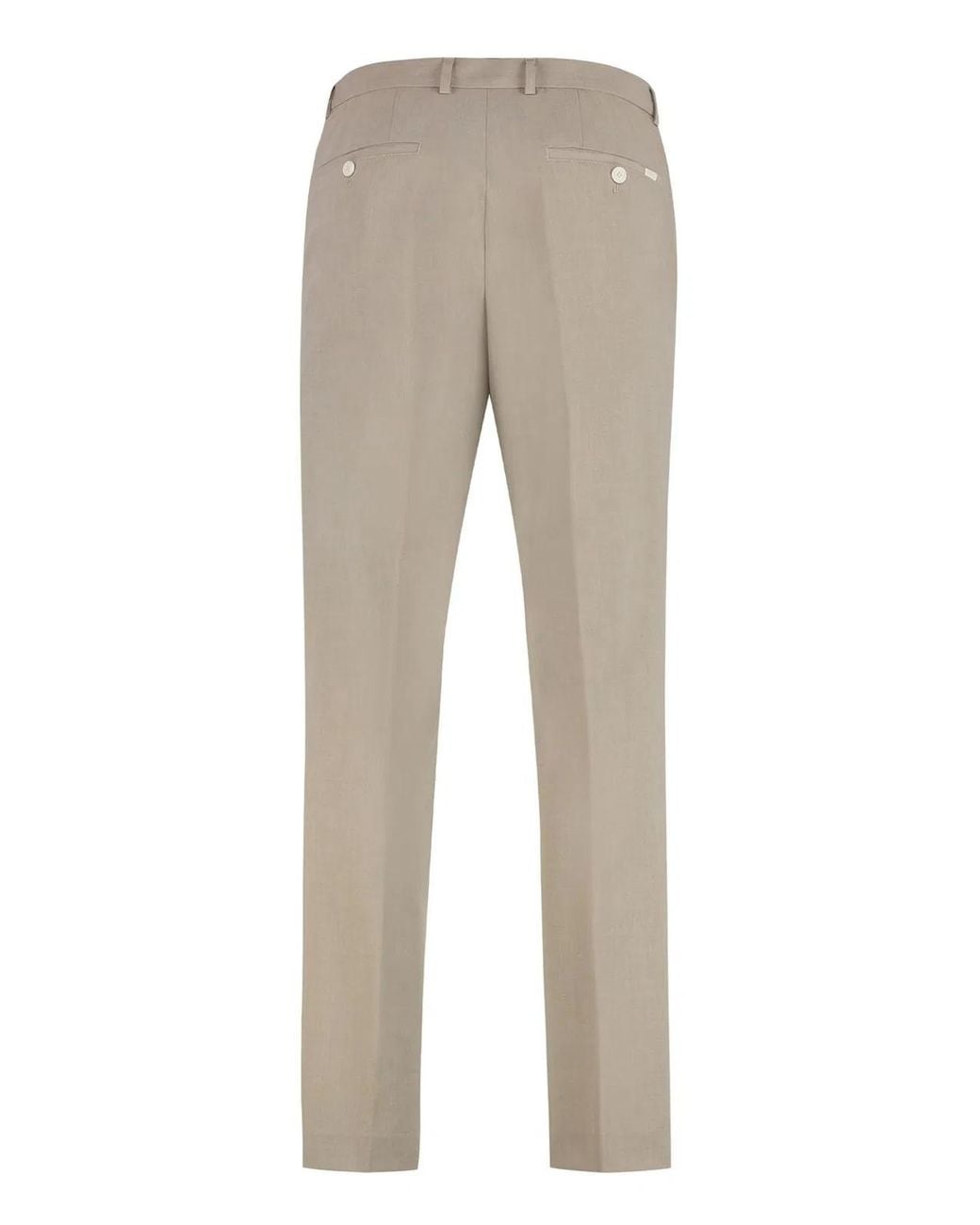 Boss Gray Wool Blend Trousers for men