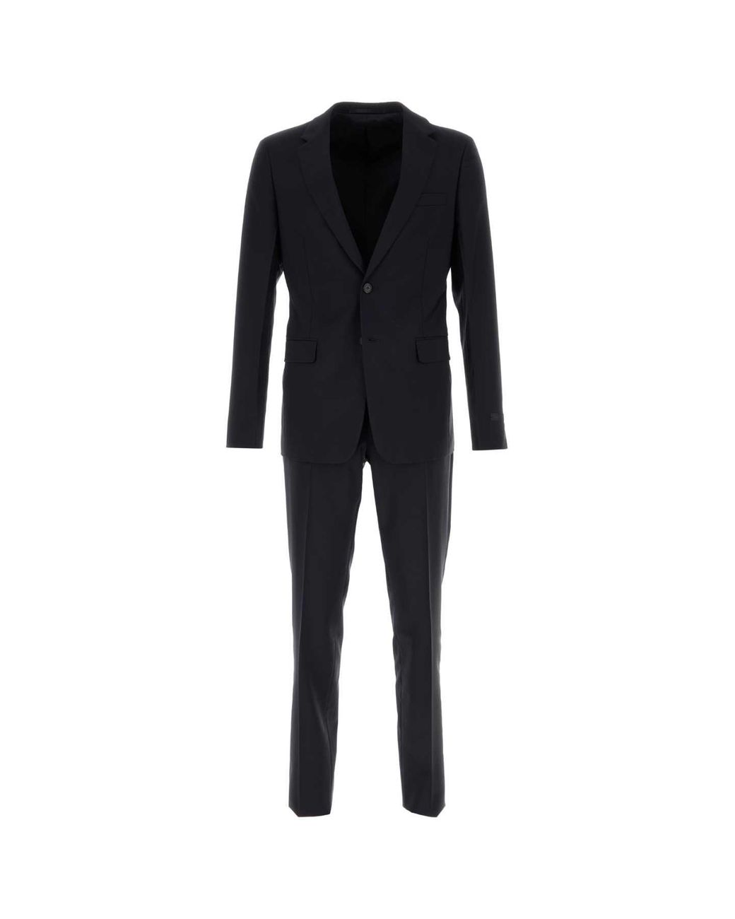 Prada Black Midnight Blue Wool Blend Suit for men