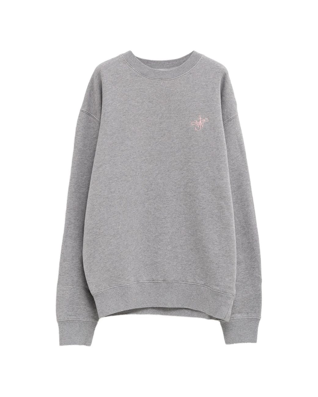 J.W. Anderson Gray Embroidered-Logo Sweater for men