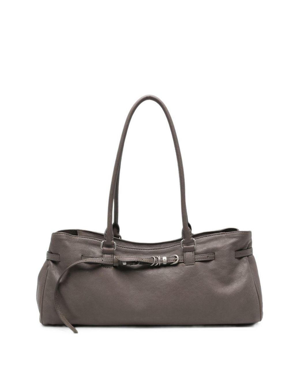 MARGE SHERWOOD Gray Grandma Soft Leather Tote Bag