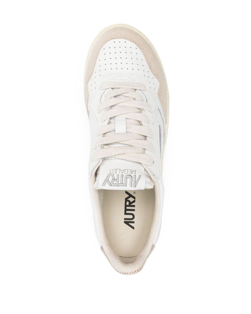 Autry White Medalist Low Sneaker Golden Heel