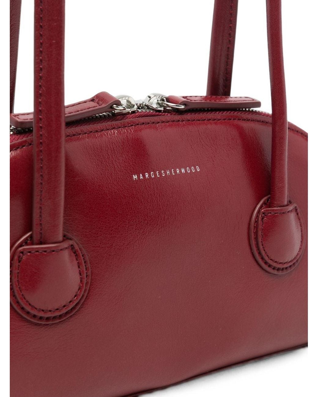 MARGE SHERWOOD Red Bessette Leather Shoulder Bag