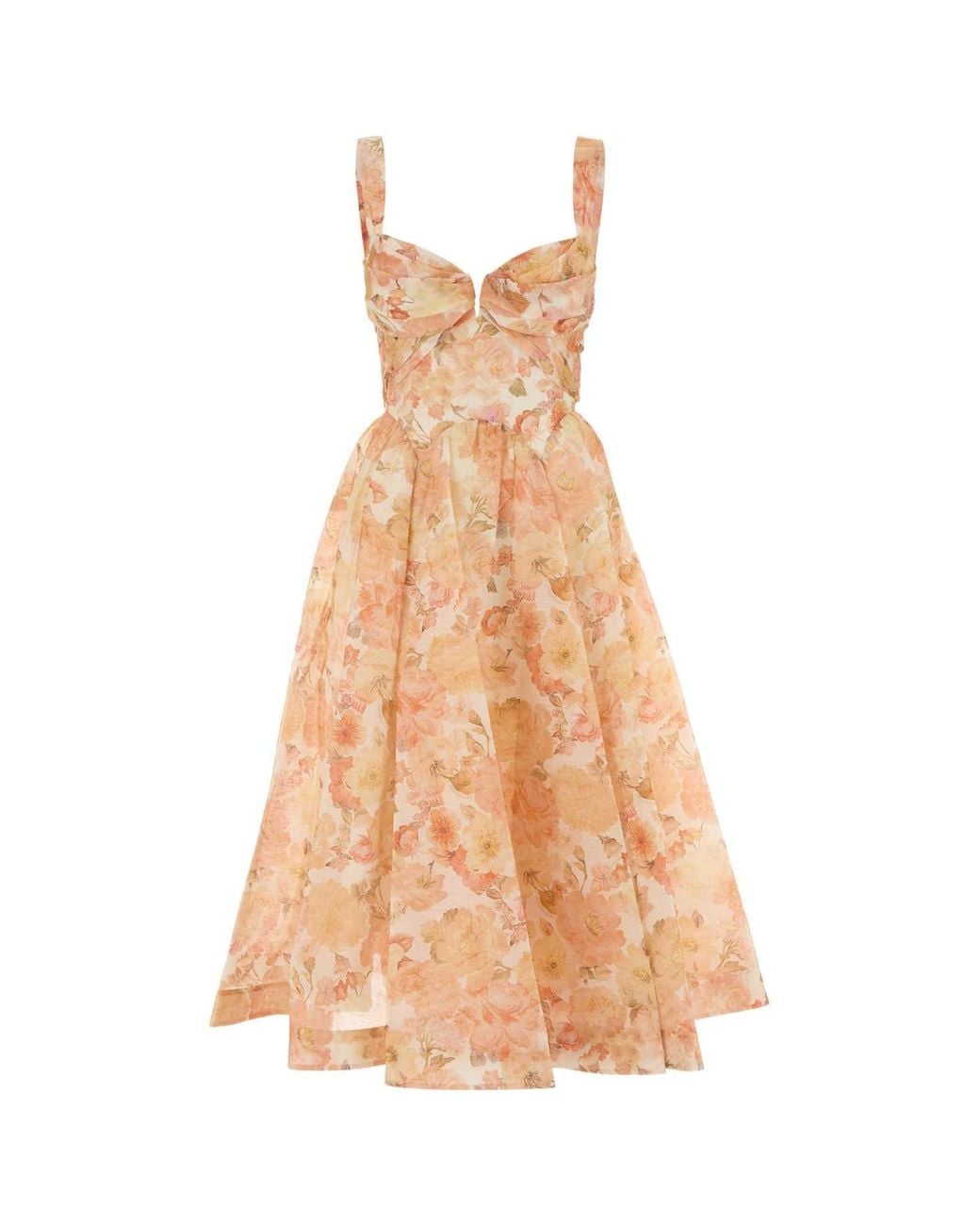 Zimmermann Natural Rebellion Drape Midi Dress