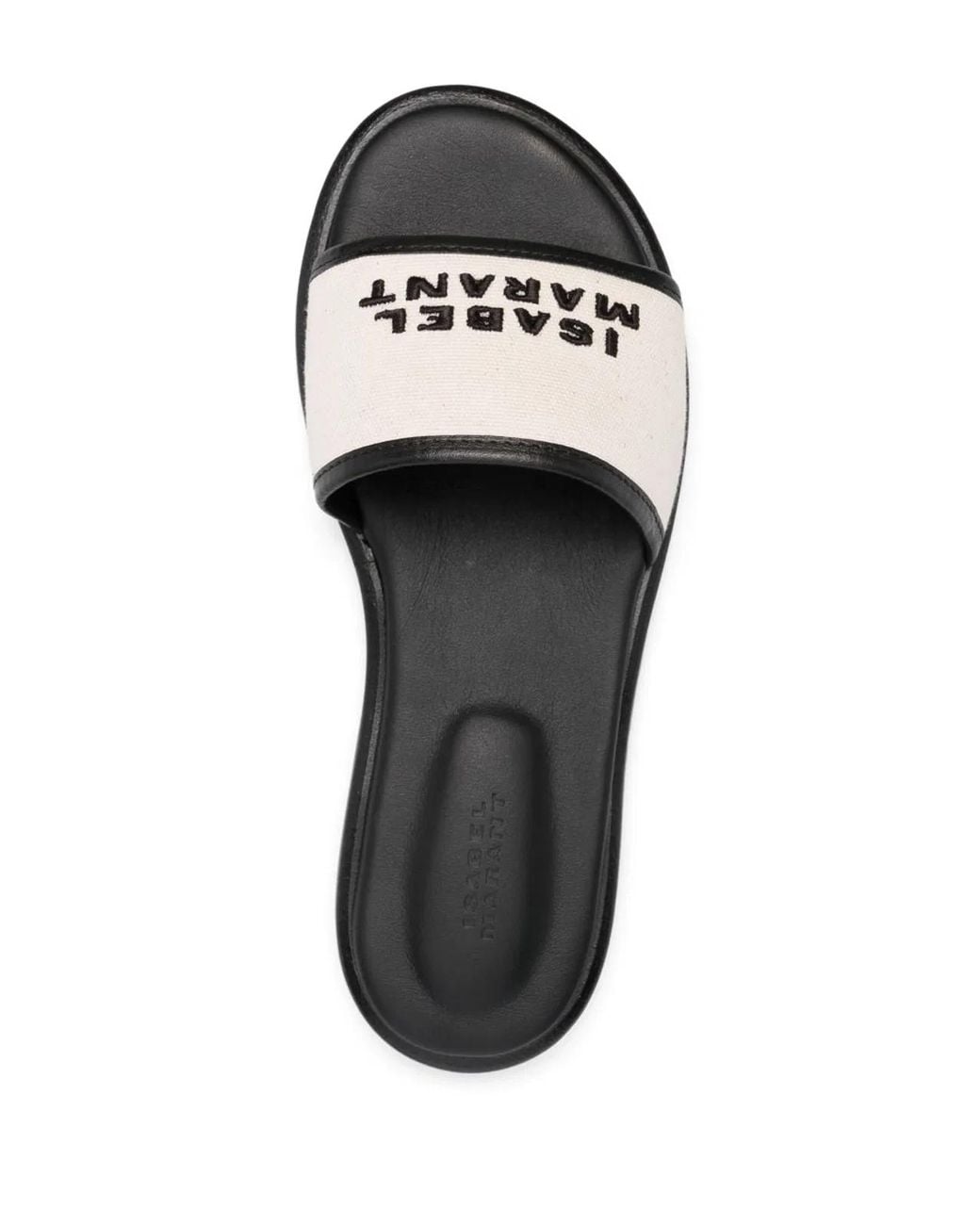 Isabel Marant White Luxurious Embroidered Leather Slides