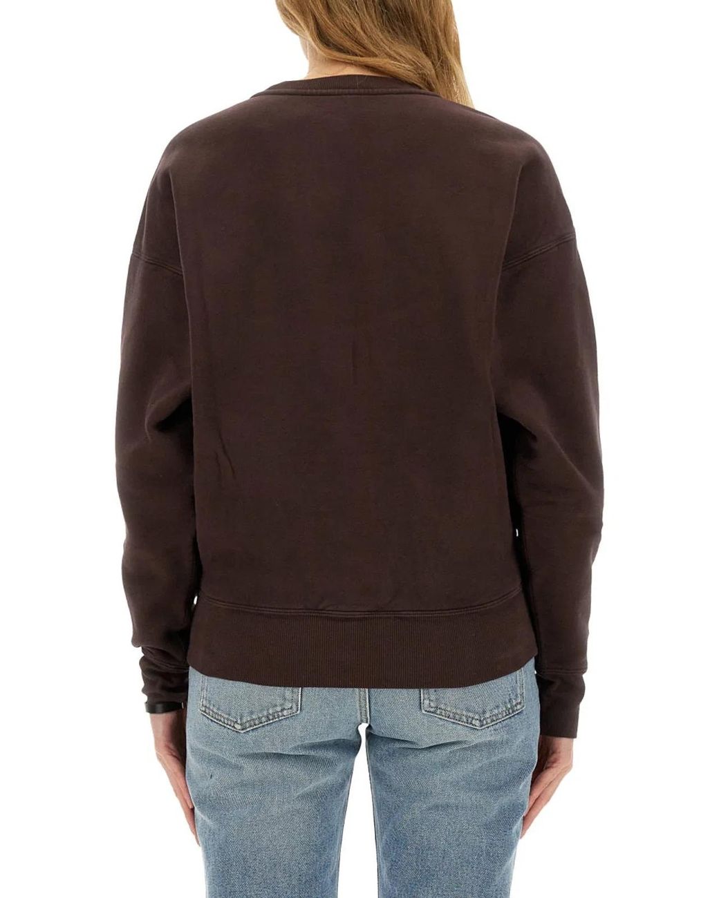Saint Laurent Brown Sweatshirt With Logo