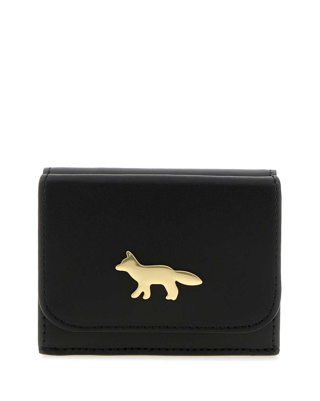 Maison Kitsuné Black Edie Compact Wallet