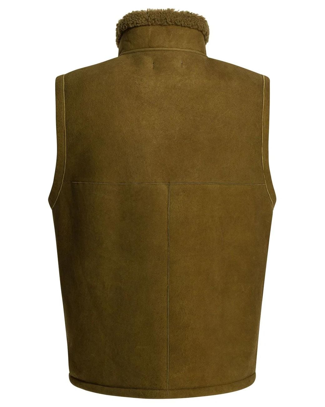 Nonnative Green Shearling Sleeveless Jacket for men