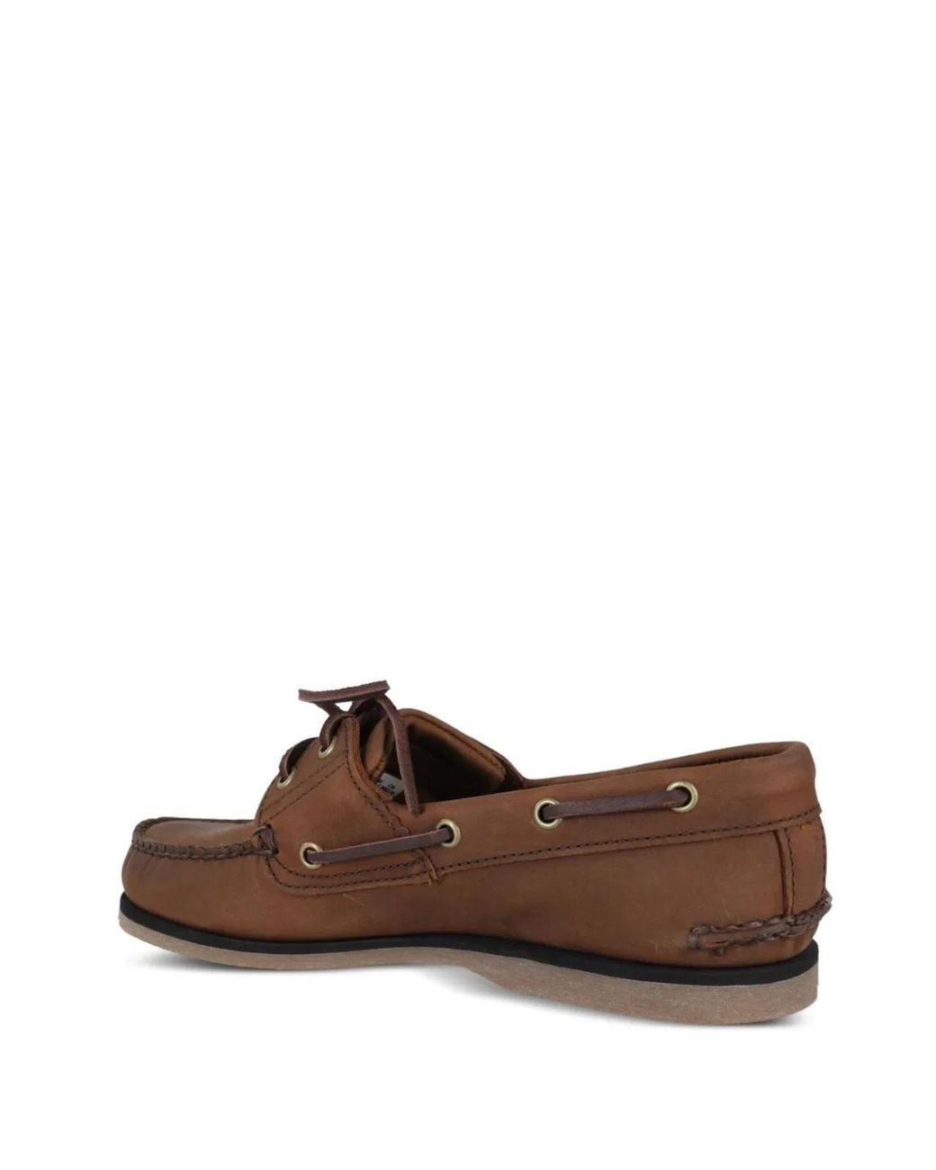 Timberland Brown Leather Flat Shoes for men