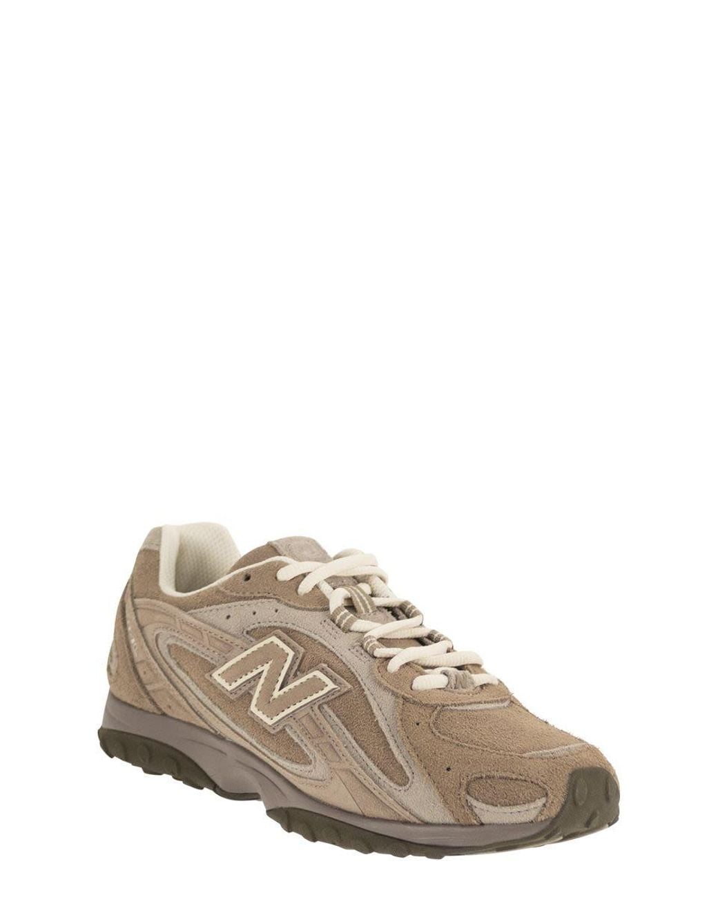New Balance Brown Mesh And Suede Lifestyle Sneakers With Leather Details
