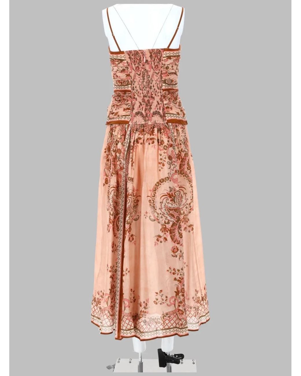 Zimmermann White Midi Aster Silk Gown