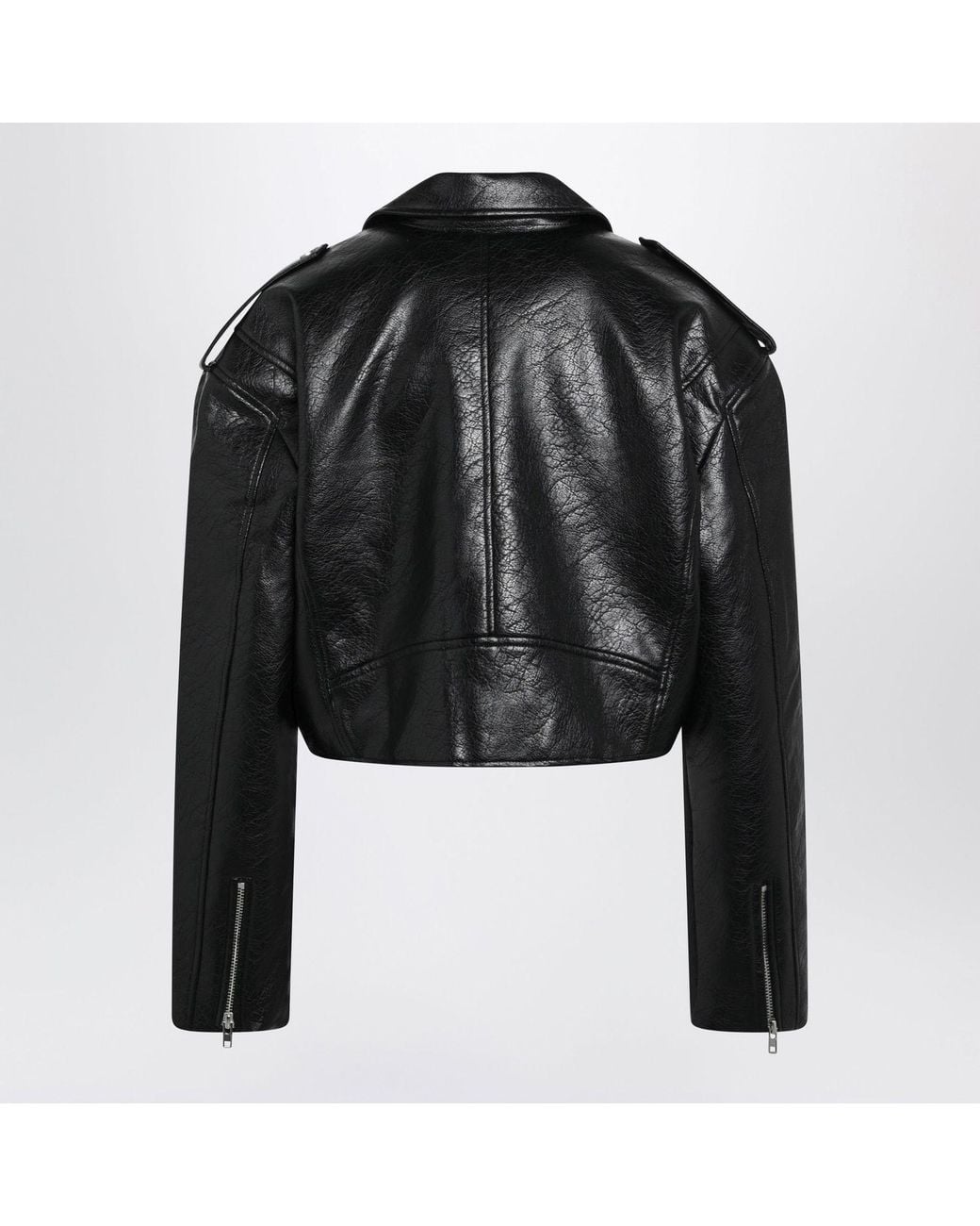 Frankie Shop Black Cropped Biker Jacket