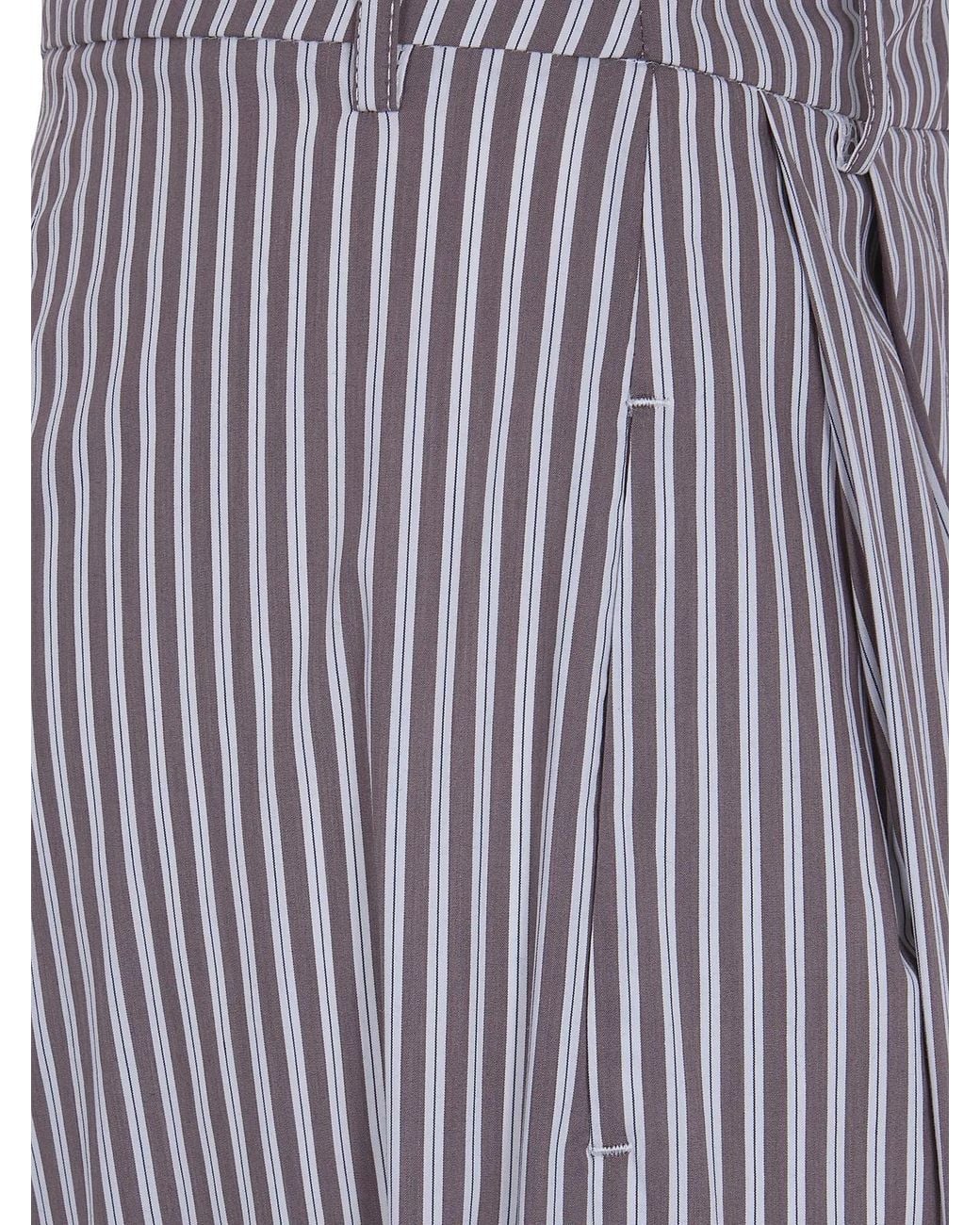 DR. HOPE Gray Wide Leg Pince Trousers