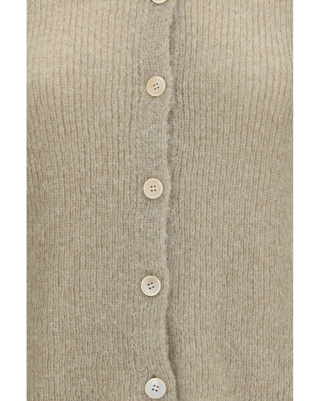 Our Legacy Natural Polo Collar Sweater With Buttons Shirts
