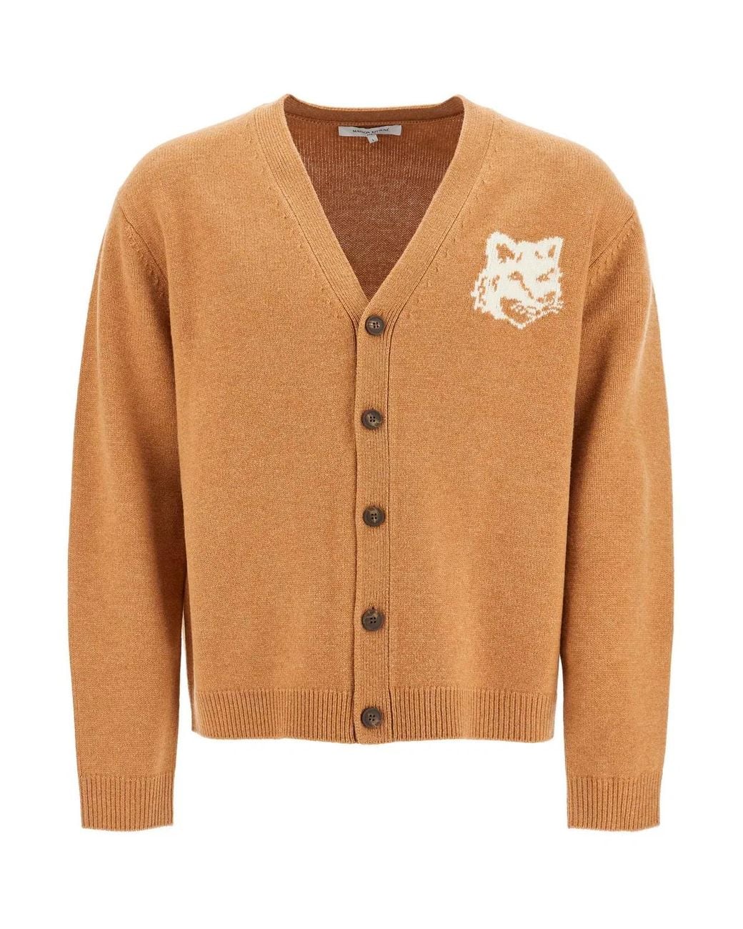 Maison Kitsuné Brown Maison Kitsuné Wool Clothing Sweaters for men