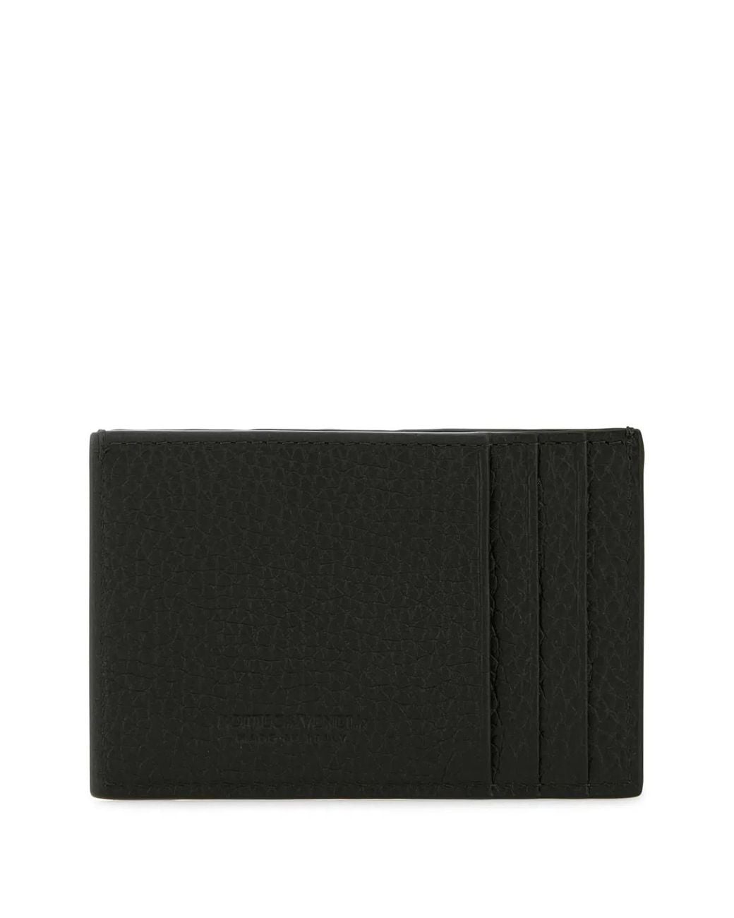 Bottega Veneta Black Intrecciato Card Holder for men
