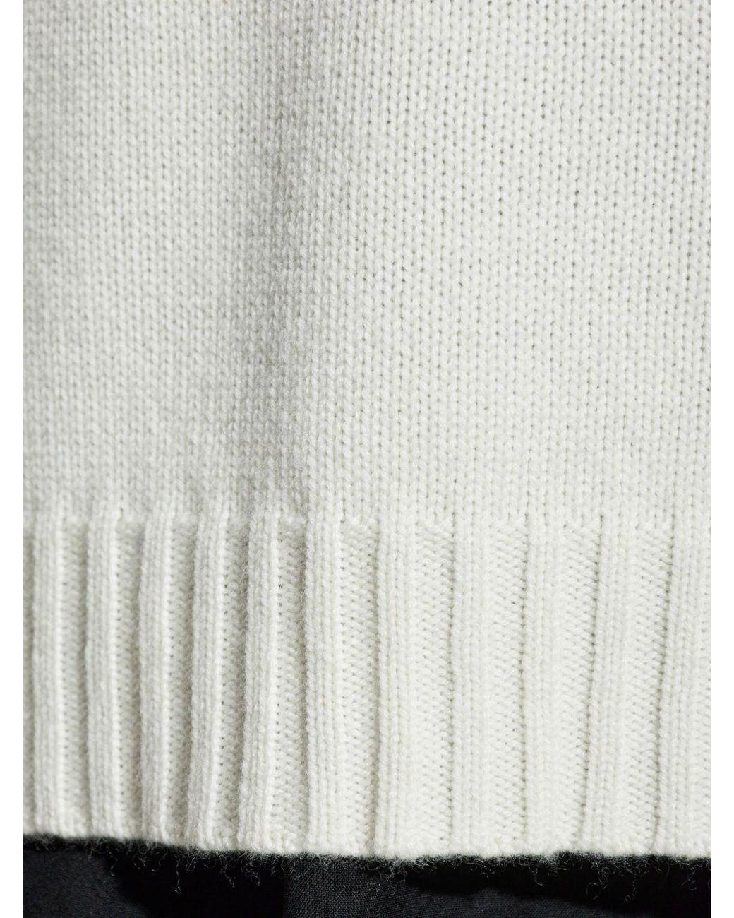 Max Mara White Off Virgin Wool Top