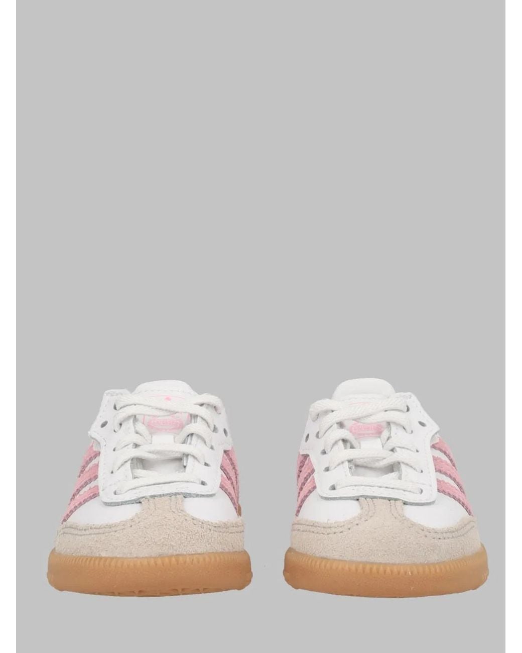 Adidas Originals White Mini Samba Og Sneakers For Kids