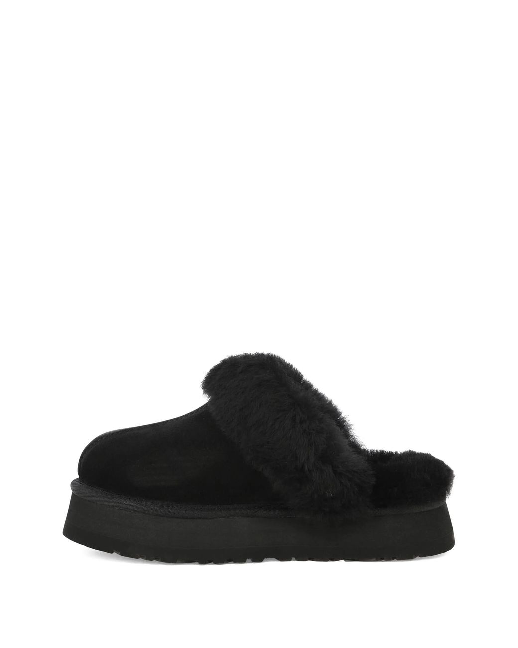 Ugg Black Disquette Suede Platform Clogs