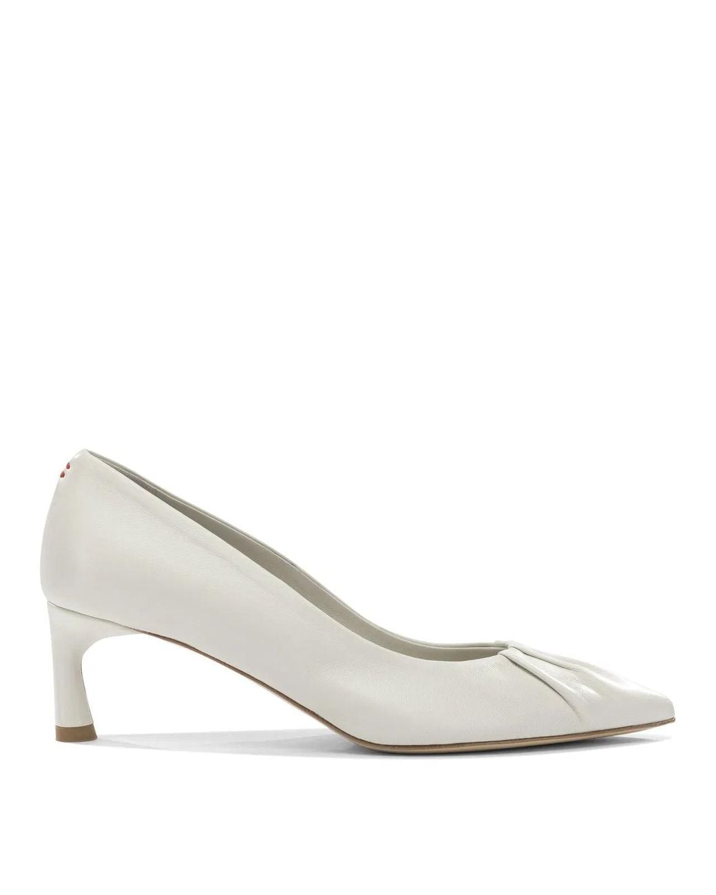 Halmanera White Leather Heeled Shoes