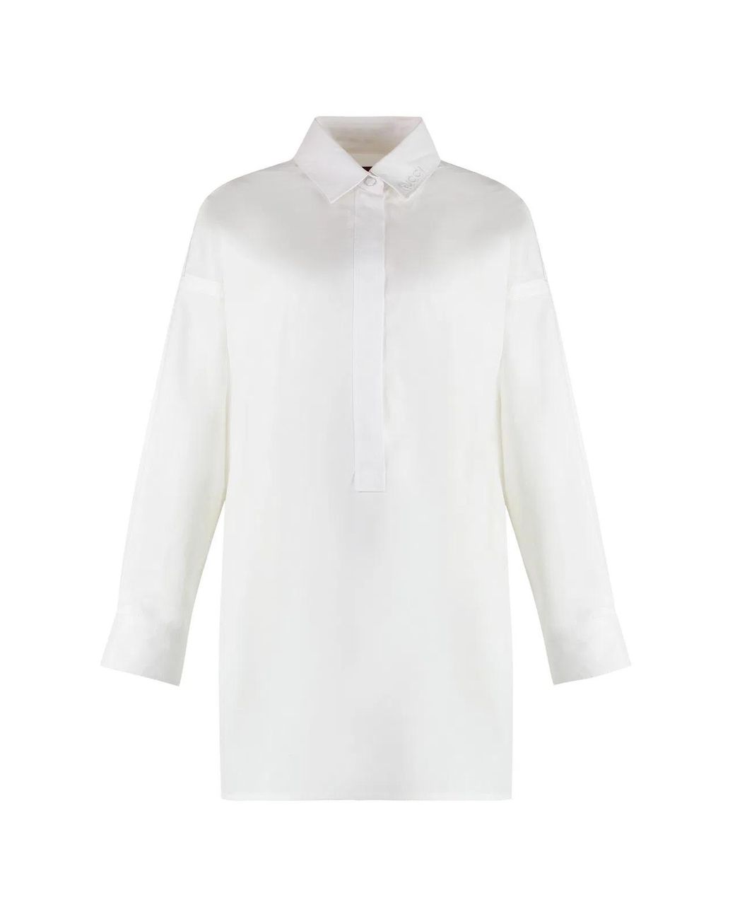 Gucci White Shirt Heavy Cotton Popeline/Mo