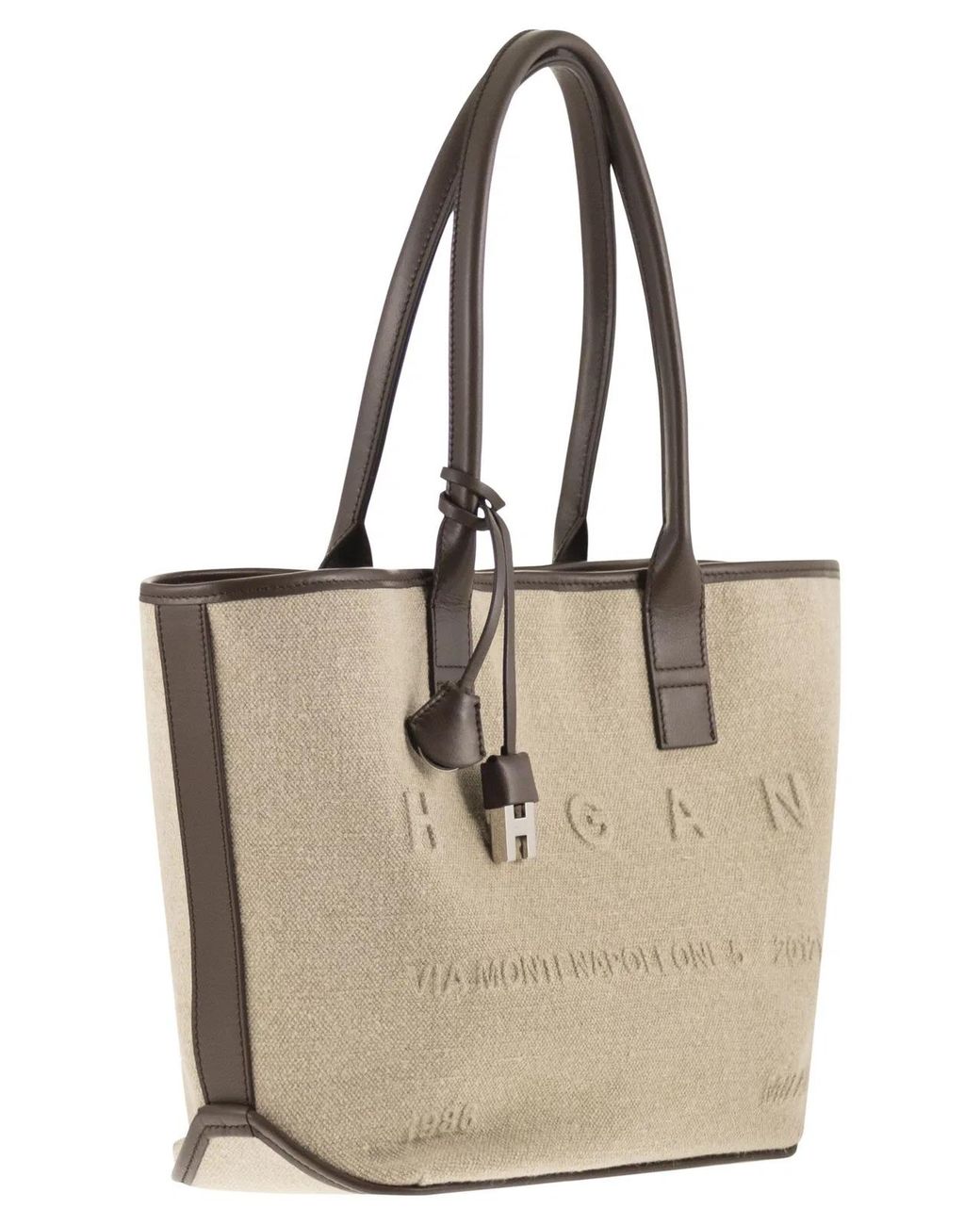Hogan Natural Small Shopping Bag Address